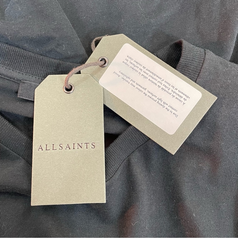 NWT All Saints Black ‘All Women Always All Saints” T-Shirt - Picture 5 of 8
